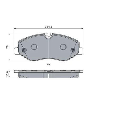 Sada brzdových platničiek kotúčovej brzdy 0 986 494 914 /BOSCH/ - obr. 6