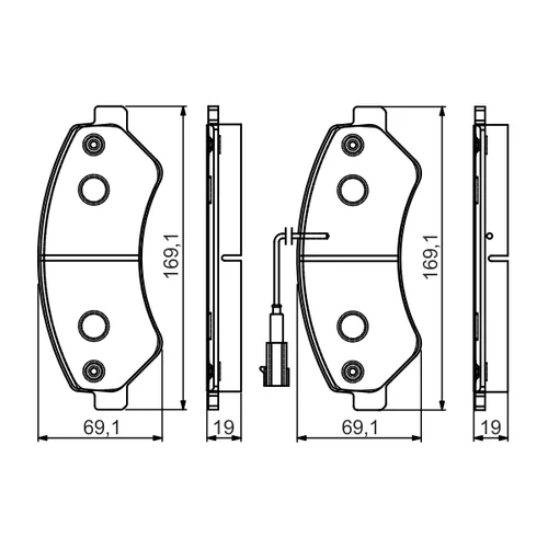 Sada brzdových platničiek kotúčovej brzdy 0 986 495 095 /BOSCH/ - obr. 5