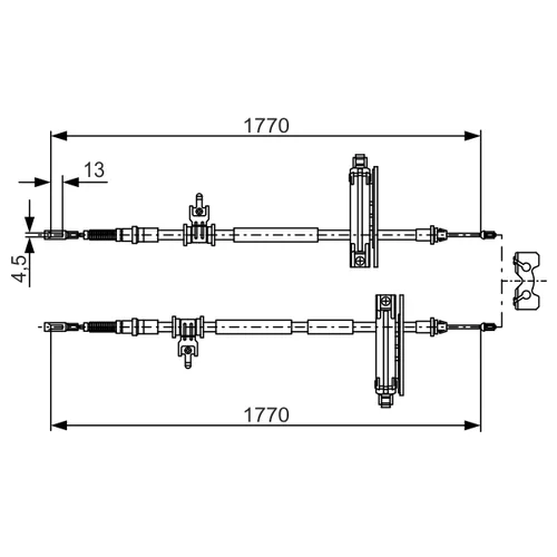 Ťažné lanko parkovacej brzdy 1 987 477 931 /BOSCH/ - obr. 4