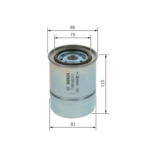 Palivový filter F 026 402 011 /BOSCH/ - obr. 4