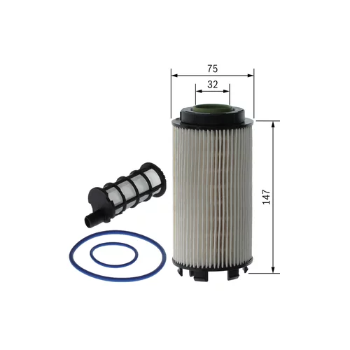 Palivový filter F 026 402 183 /BOSCH/ - obr. 3
