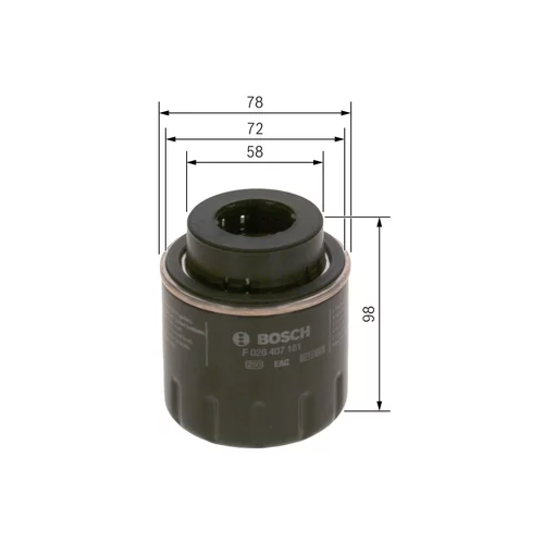 Olejový filter F 026 407 181 /BOSCH/ - obr. 4