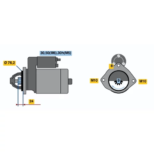 Štartér 0 001 109 025 /BOSCH/ - obr. 4