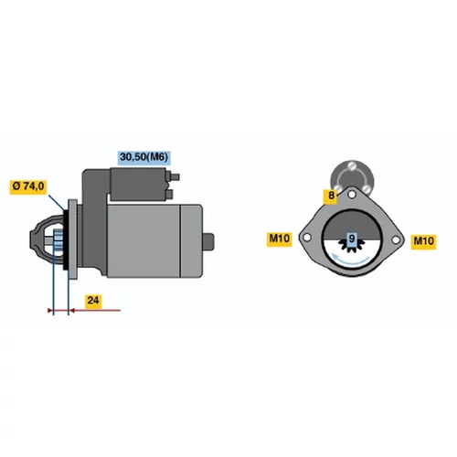 Štartér 0 001 115 045 /BOSCH/ - obr. 4