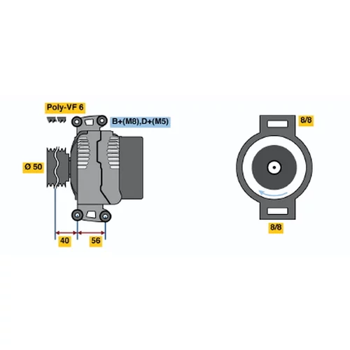 Alternátor BOSCH 0 123 520 023