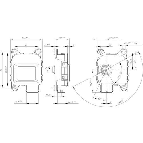 Nastavovací prvok, regulácia sklonu svetiel 0 132 801 143 /BOSCH/ - obr. 6