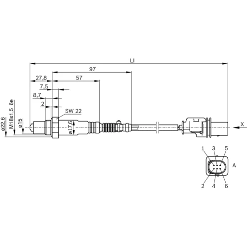 Lambda sonda 0 258 017 025 /BOSCH/ - obr. 5