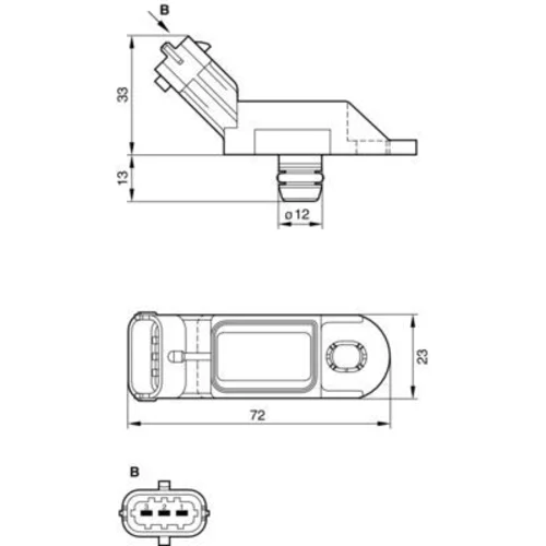 Snímač tlaku v sacom potrubí 0 261 230 216 /BOSCH/ - obr. 6