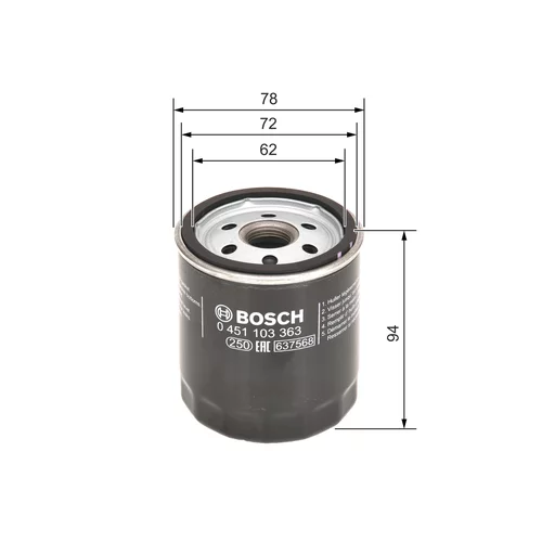 Olejový filter 0 451 103 363 /BOSCH/ - obr. 4