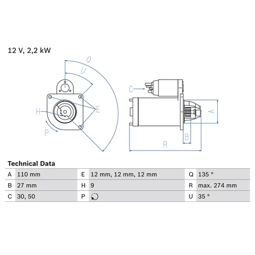 Štartér 0 986 013 650 /BOSCH/ - obr. 3