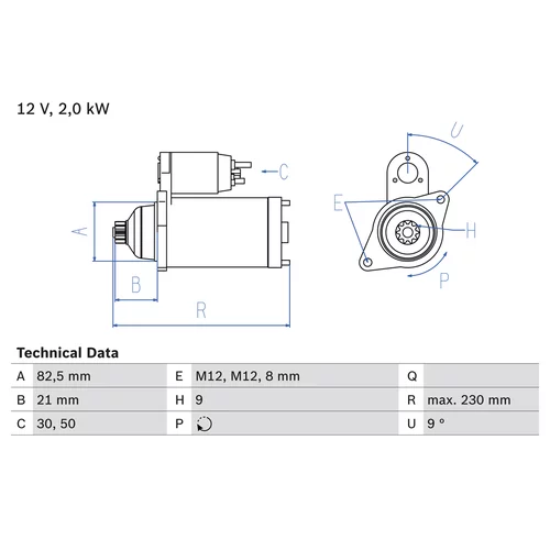 Štartér 0 986 018 380 /BOSCH/ - obr. 1