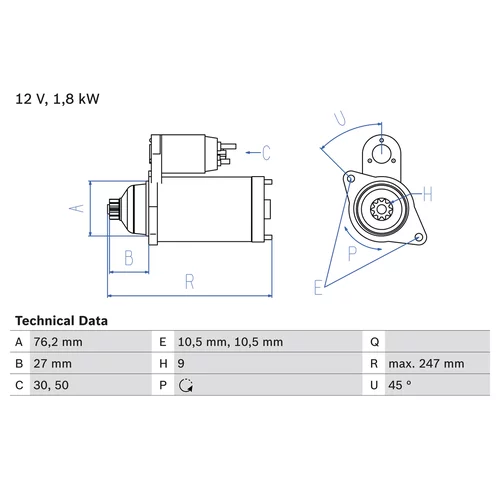 Štartér 0 986 018 410 /BOSCH/ - obr. 4