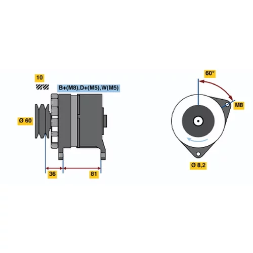 Alternátor BOSCH 0 986 034 140
