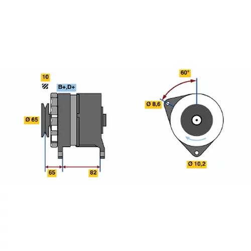 Alternátor BOSCH 0 986 035 670