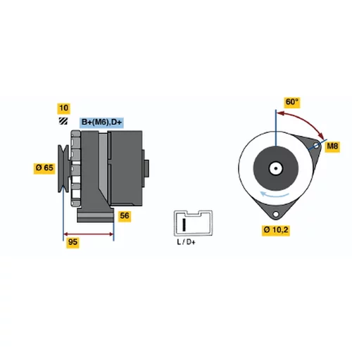Alternátor BOSCH 0 986 036 891