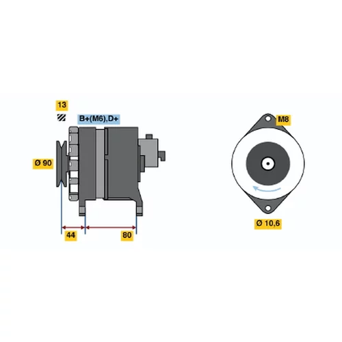 Alternátor BOSCH 0 986 037 210