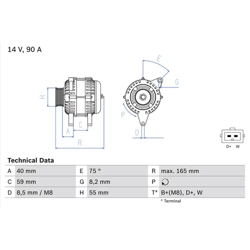 Alternátor BOSCH 0 986 038 380