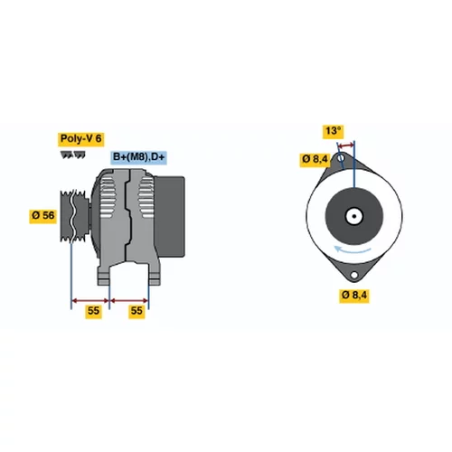 Alternátor 0 986 039 170 /BOSCH/