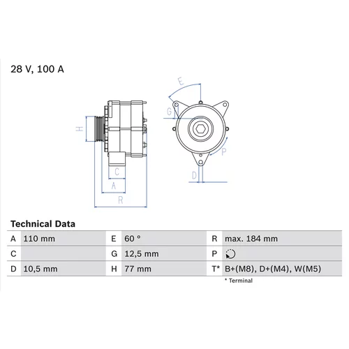 Alternátor BOSCH 0 986 041 030