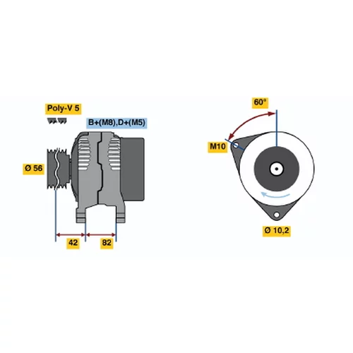Alternátor BOSCH 0 986 041 200