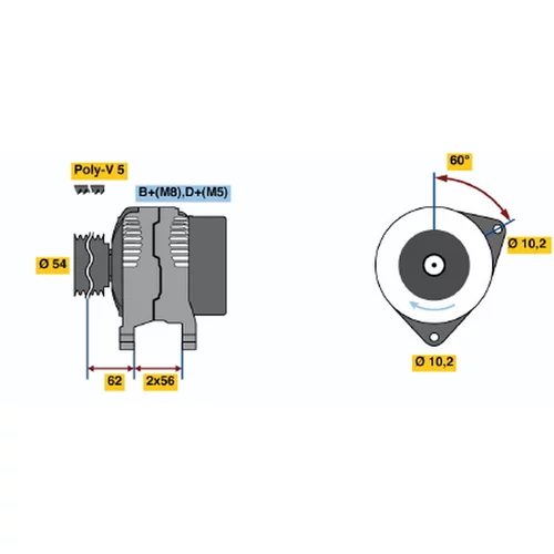 Alternátor BOSCH 0 986 041 830