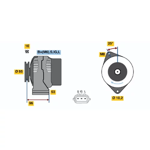 Alternátor BOSCH 0 986 045 871