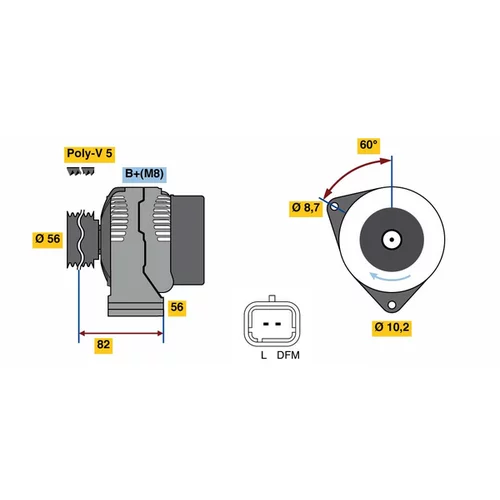 Alternátor BOSCH 0 986 049 910