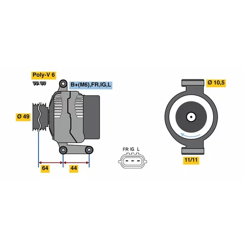 Alternátor BOSCH 0 986 080 610