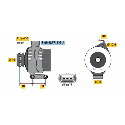 Alternátor BOSCH 0 986 080 700
