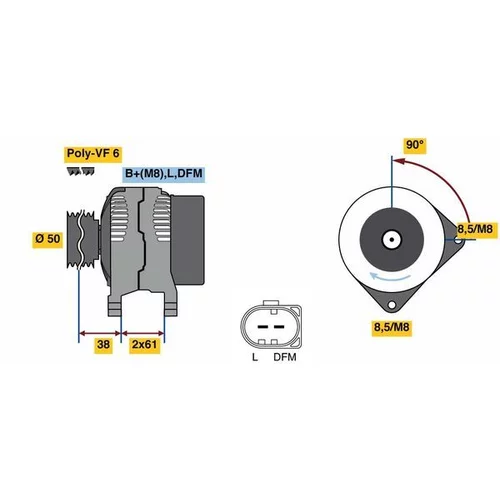 Alternátor BOSCH 0 986 080 970