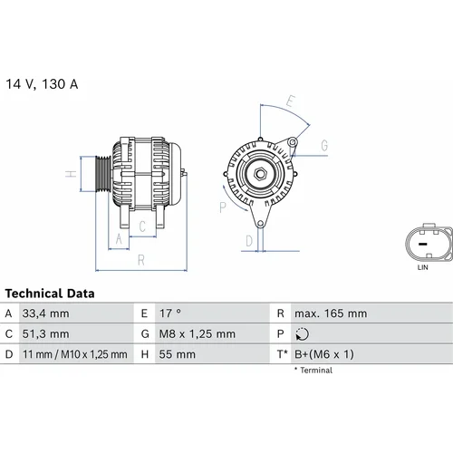 Alternátor BOSCH 0 986 085 870