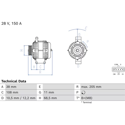 Alternátor BOSCH 0 986 087 500