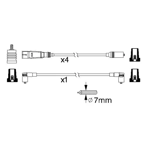 Sada zapaľovacích káblov 0 986 356 338 /BOSCH/ - obr. 4