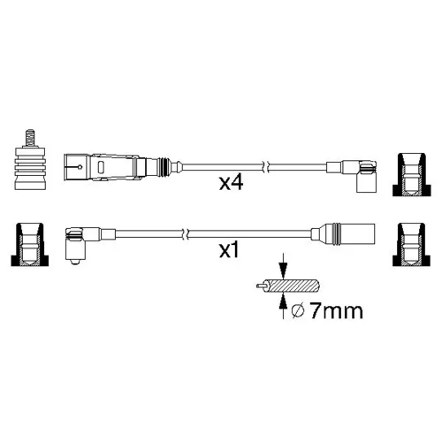 Sada zapaľovacích káblov 0 986 356 355 /BOSCH/ - obr. 4
