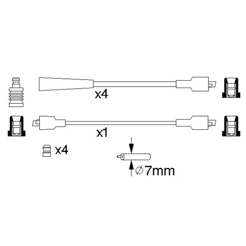 Sada zapaľovacích káblov 0 986 356 750 /BOSCH/ - obr. 4