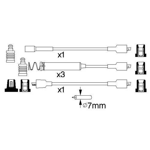 Sada zapaľovacích káblov 0 986 356 800 /BOSCH/ - obr. 4