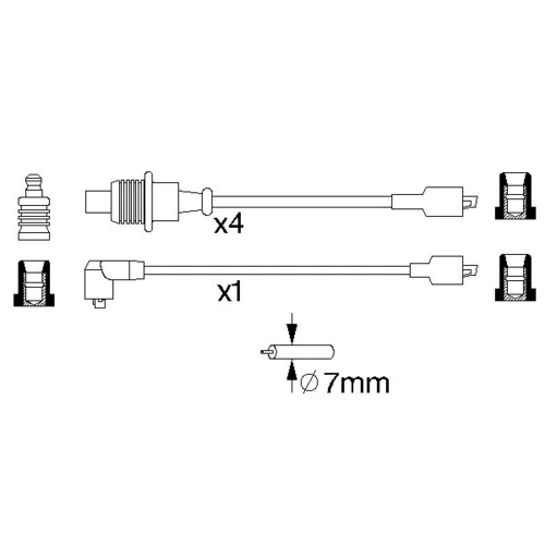 Sada zapaľovacích káblov 0 986 357 128 /BOSCH/ - obr. 4