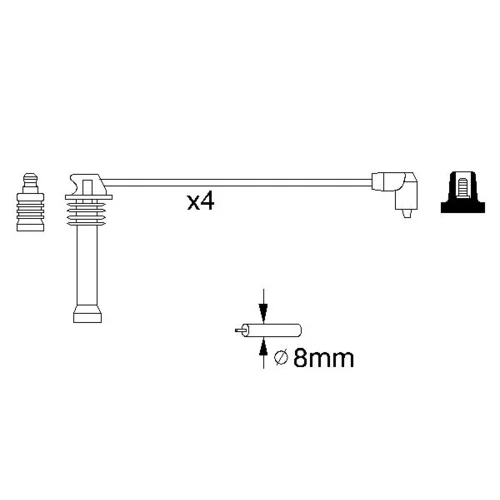 Sada zapaľovacích káblov 0 986 357 141 /BOSCH/ - obr. 4