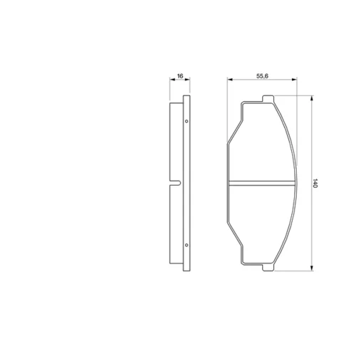 Sada brzdových platničiek kotúčovej brzdy 0 986 424 382 /BOSCH/ - obr. 6