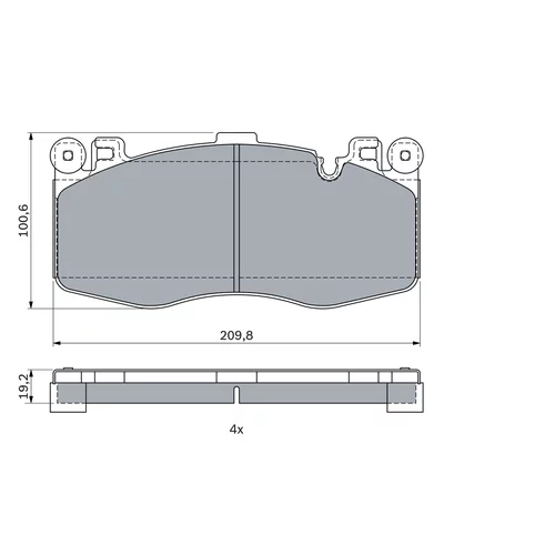 Sada brzdových platničiek kotúčovej brzdy 0 986 424 387 /BOSCH/ - obr. 3