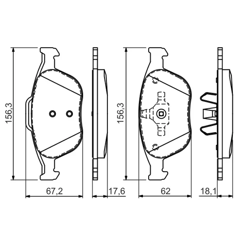 Sada brzdových platničiek kotúčovej brzdy 0 986 424 701 /BOSCH/ - obr. 4