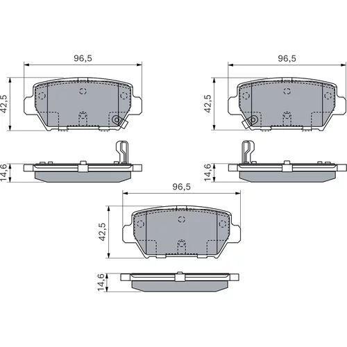 Sada brzdových platničiek kotúčovej brzdy 0 986 460 248 /BOSCH/ - obr. 4
