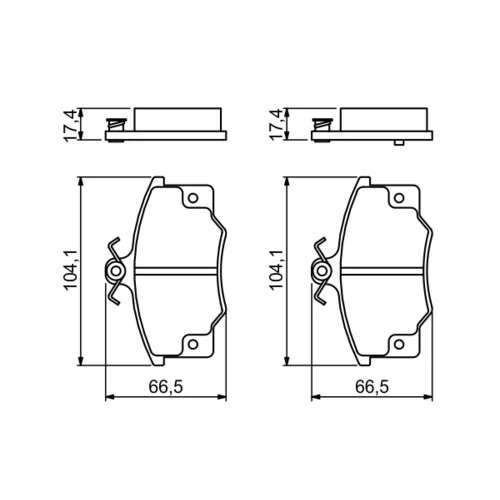 Sada brzdových platničiek kotúčovej brzdy 0 986 468 380 /BOSCH/ - obr. 6