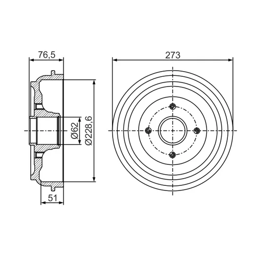 Brzdový bubon 0 986 477 282 /BOSCH/ - obr. 4