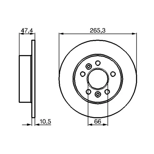 Brzdový kotúč 0 986 478 305 /BOSCH/ - obr. 4