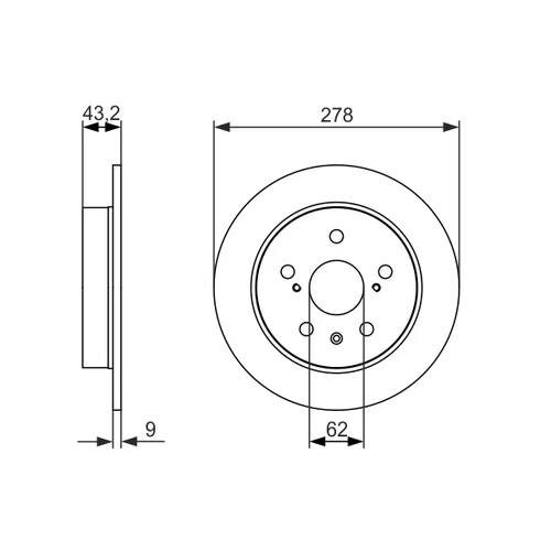 Brzdový kotúč 0 986 479 047 /BOSCH/ - obr. 1