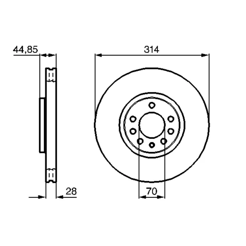 Brzdový kotúč 0 986 479 143 /BOSCH/ - obr. 4
