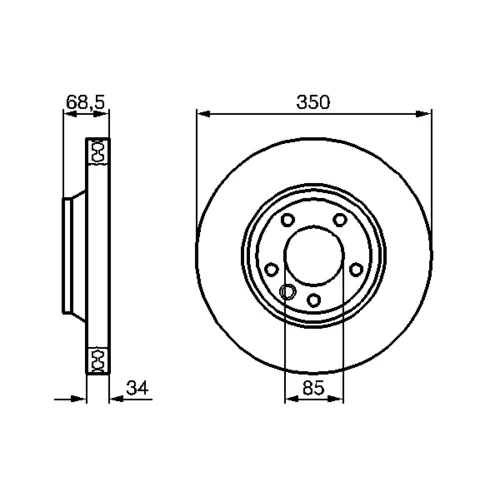 Brzdový kotúč 0 986 479 251 /BOSCH/ - obr. 4