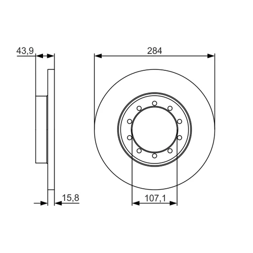 Brzdový kotúč 0 986 479 A34 /BOSCH/ - obr. 1