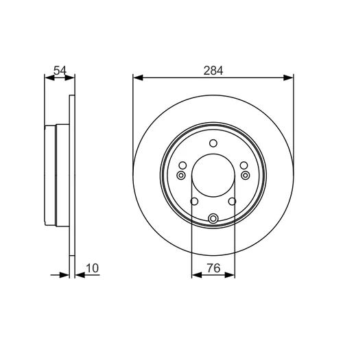 Brzdový kotúč 0 986 479 A45 /BOSCH/ - obr. 1